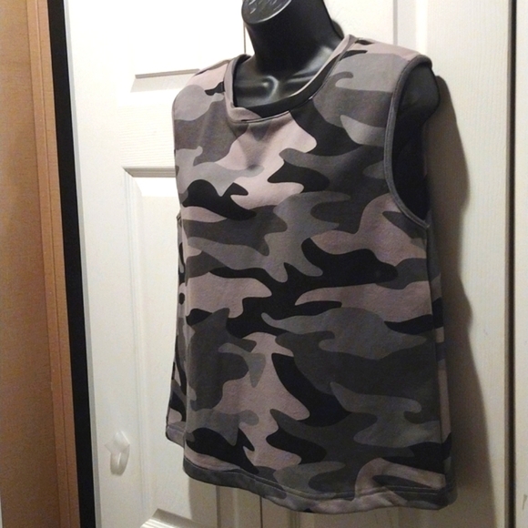 Cut The Frills Tops - Cut the Frills Camo Tank Top One Size